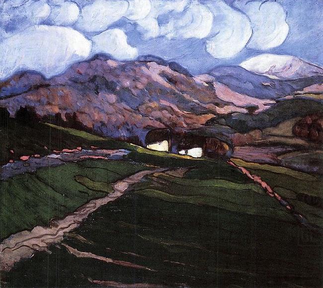 Bela Ivanyi-Grunwald View of Nagybanya with Gutin china oil painting image